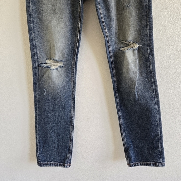 Zara Womens Slim Distressed High Rise Jean Size 2 - Picture 4 of 13
